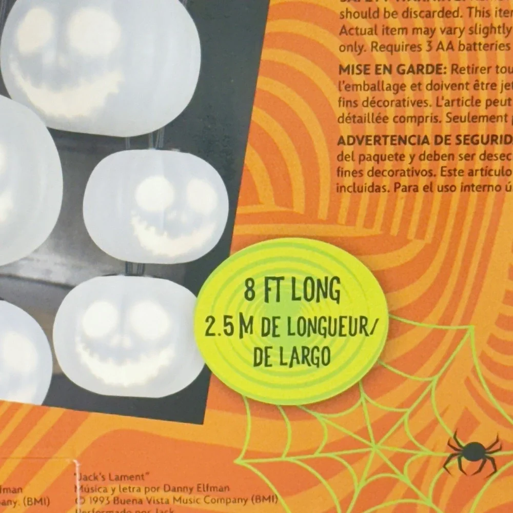 Gemmy Disney Halloween Singing Jack Skellington Musical Animated String Lights‎